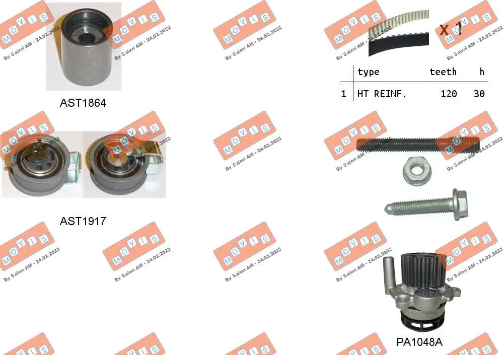 Water Pump & Timing Belt Kit (ASTK0940PA)