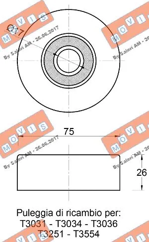 Deflection/Guide Pulley, V-ribbed belt