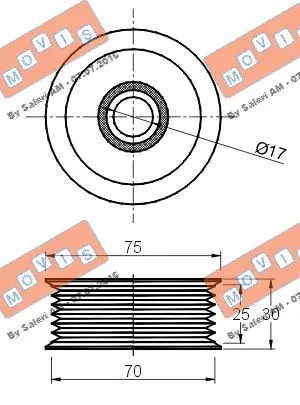 Deflection/Guide Pulley, V-ribbed belt