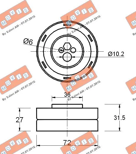 Tensioner Pulley, timing belt