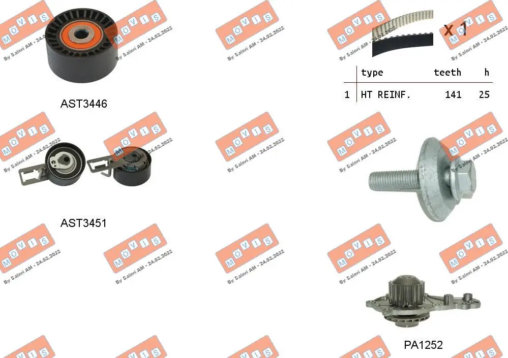 Water Pump & Timing Belt Kit (ASTK1158PA)