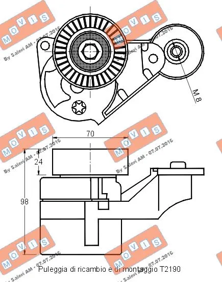 Belt Tensioner, V-ribbed belt