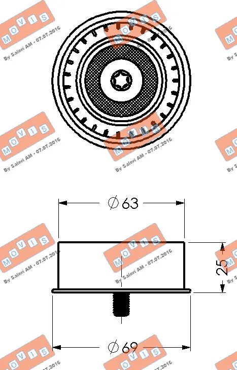 Deflection/Guide Pulley, timing belt