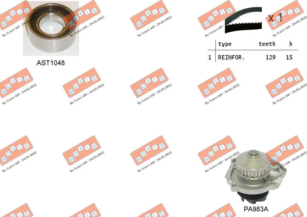 Water Pump & Timing Belt Kit (ASTK0846PA)