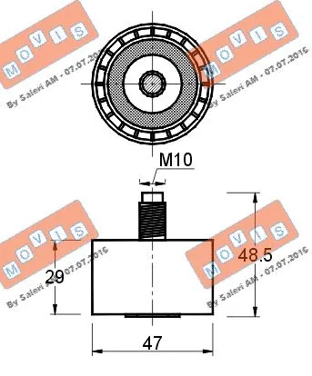 Deflection/Guide Pulley, timing belt