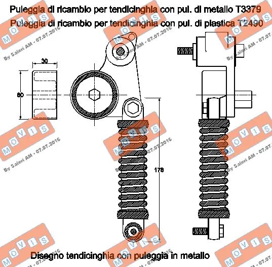 Belt Tensioner, V-ribbed belt