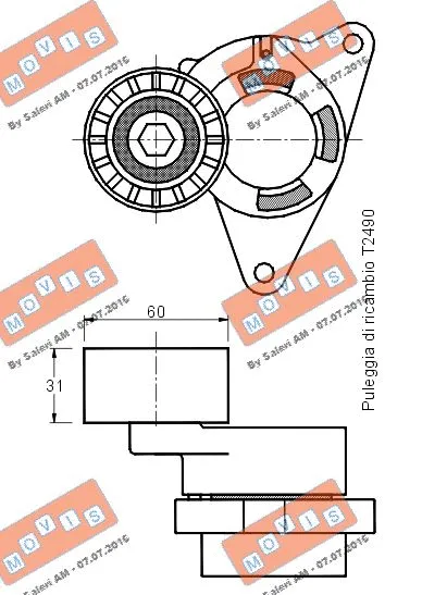 Belt Tensioner, V-ribbed belt