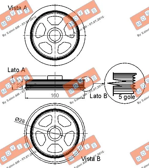 Belt Pulley, crankshaft