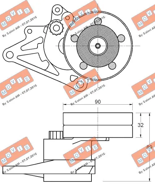 Belt Tensioner, V-ribbed belt