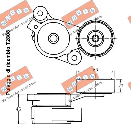 Belt Tensioner, V-ribbed belt