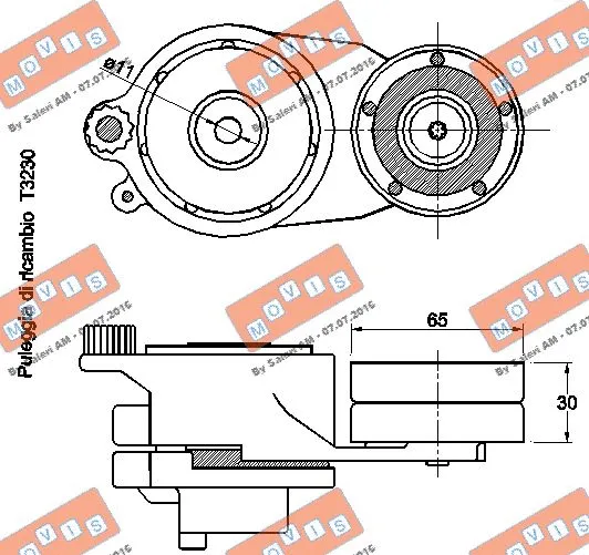 Belt Tensioner, V-ribbed belt