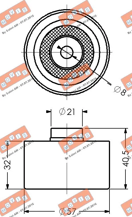 Deflection/Guide Pulley, timing belt
