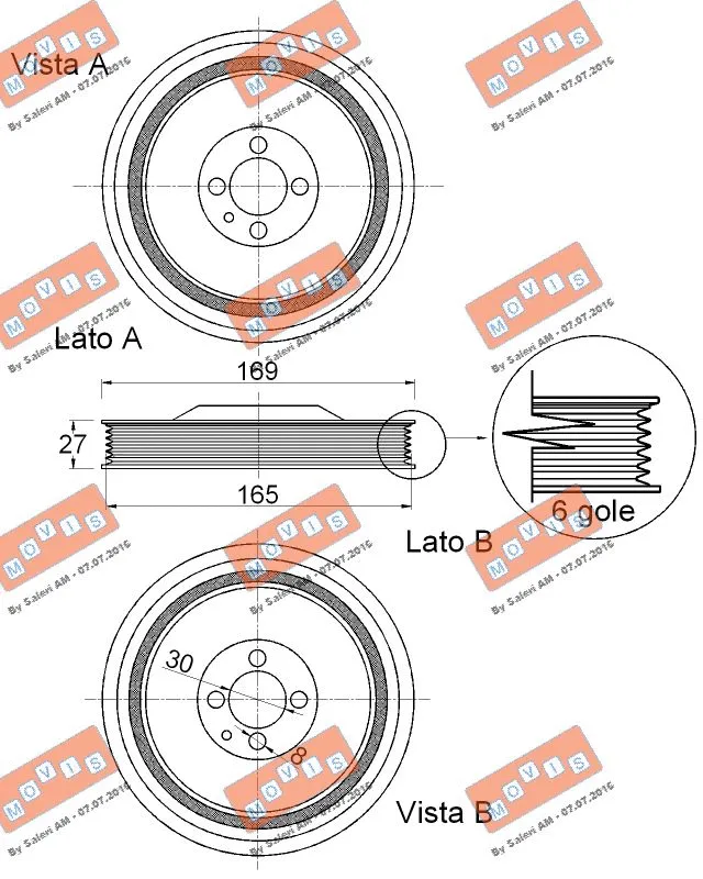 Belt Pulley, crankshaft