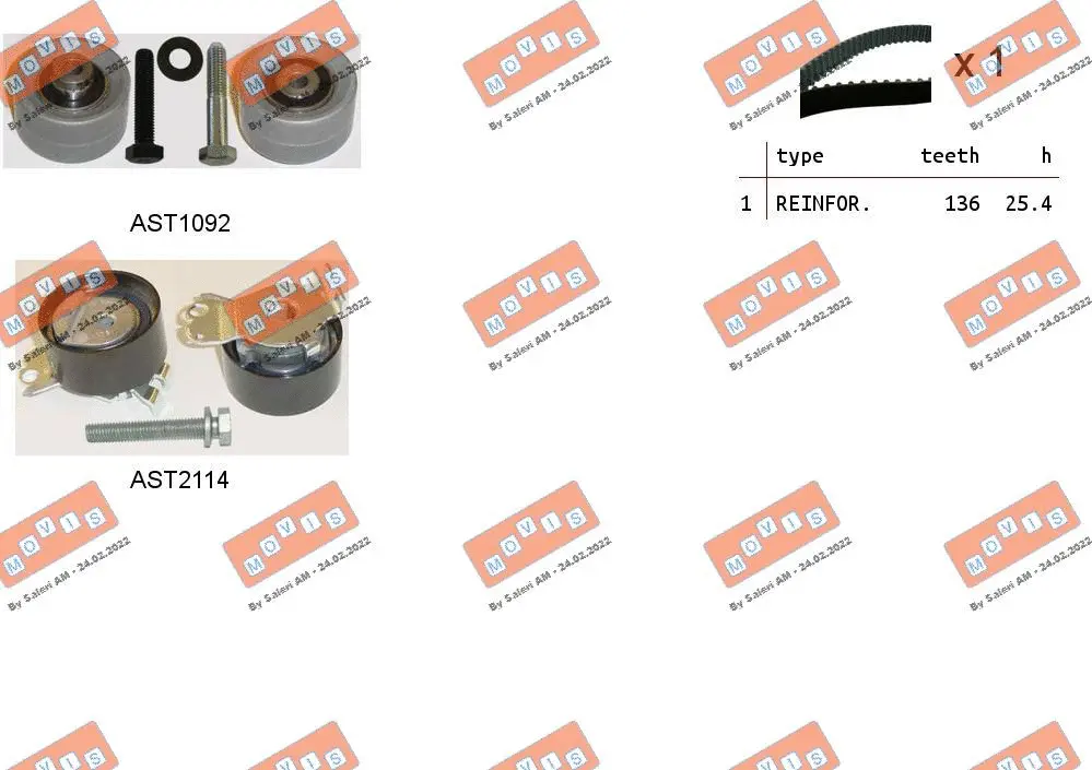 Timing Belt Kit (ASTK1054)