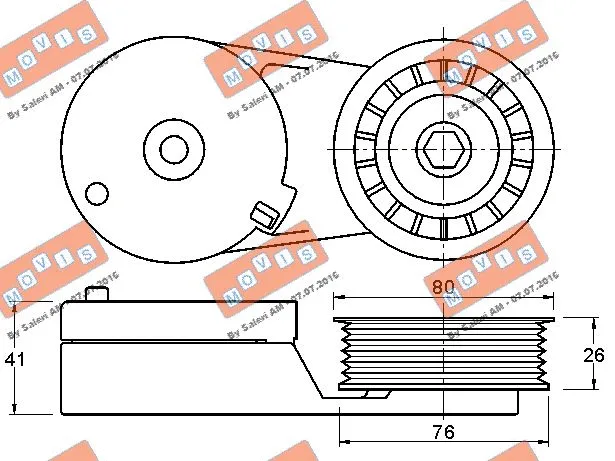 Belt Tensioner, V-ribbed belt