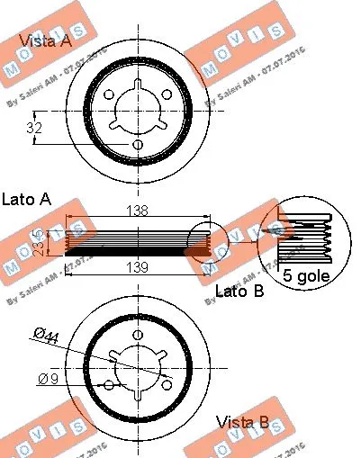 Belt Pulley, crankshaft
