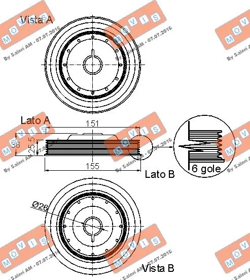 Belt Pulley, crankshaft