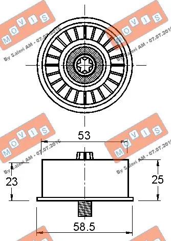 Deflection/Guide Pulley, timing belt