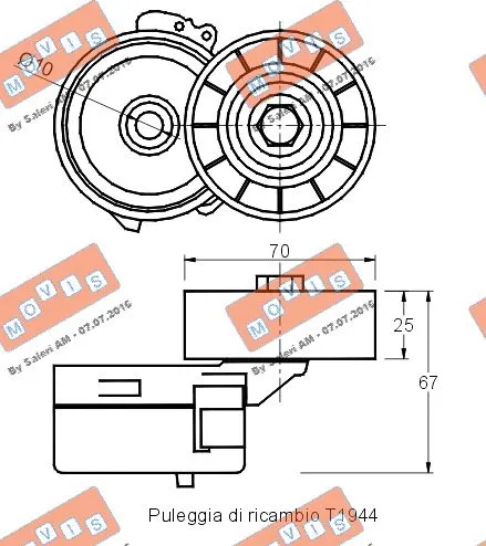 Belt Tensioner, V-ribbed belt