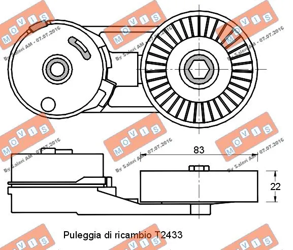 Belt Tensioner, V-ribbed belt