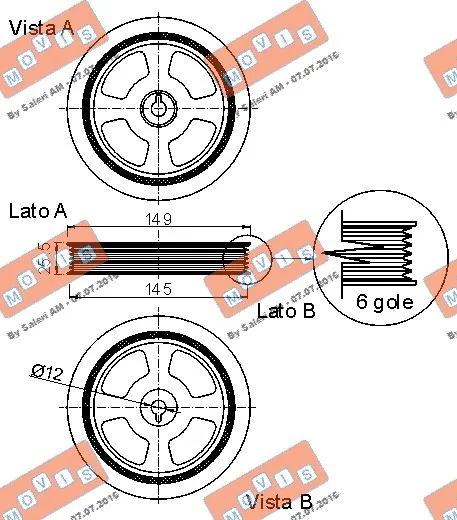 Belt Pulley, crankshaft