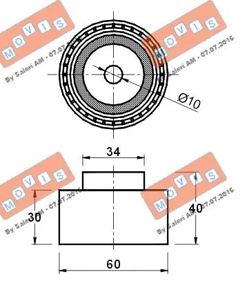 Deflection/Guide Pulley, timing belt