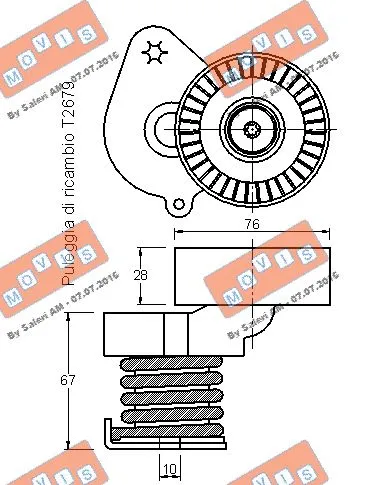 Belt Tensioner, V-ribbed belt