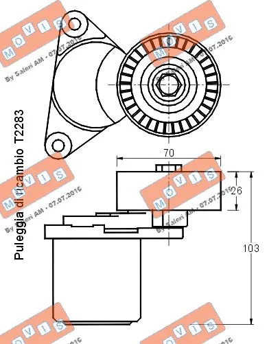 Belt Tensioner, V-ribbed belt