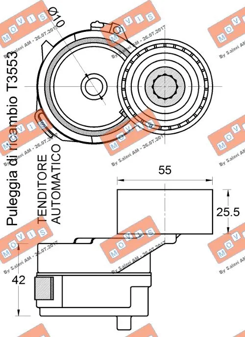 Belt Tensioner, V-ribbed belt