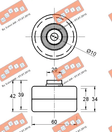 Deflection/Guide Pulley, timing belt