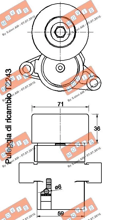 Belt Tensioner, V-ribbed belt