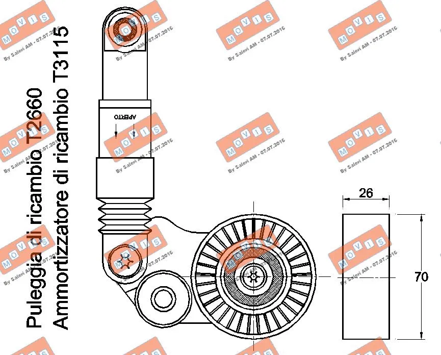Belt Tensioner, V-ribbed belt