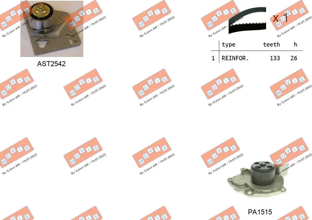 Water Pump & Timing Belt Kit (ASTK0931PA2)