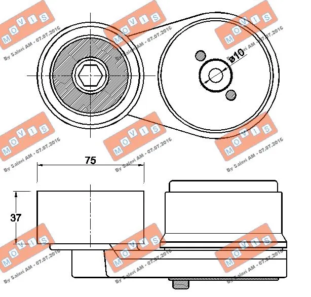 Belt Tensioner, V-ribbed belt