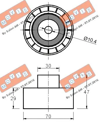 Deflection/Guide Pulley, timing belt