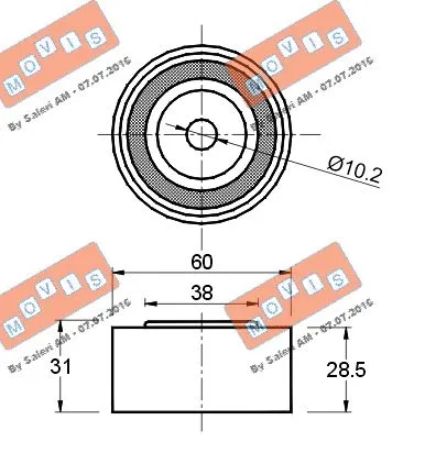 Deflection/Guide Pulley, timing belt