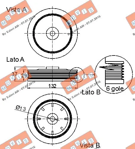 Belt Pulley, crankshaft
