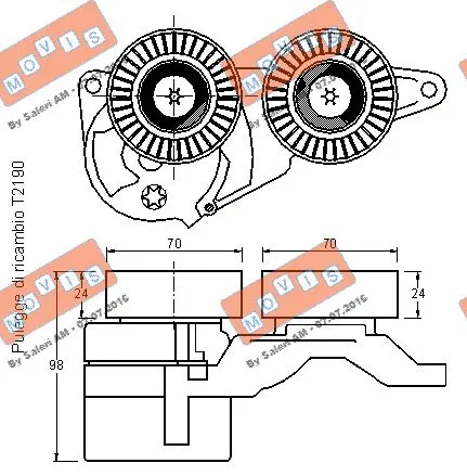 Belt Tensioner, V-ribbed belt