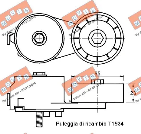 Belt Tensioner, V-ribbed belt