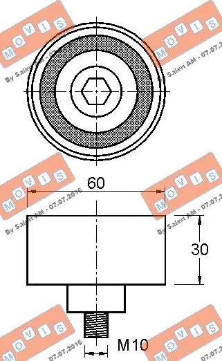 Deflection/Guide Pulley, timing belt