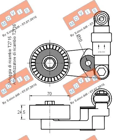 Belt Tensioner, V-ribbed belt