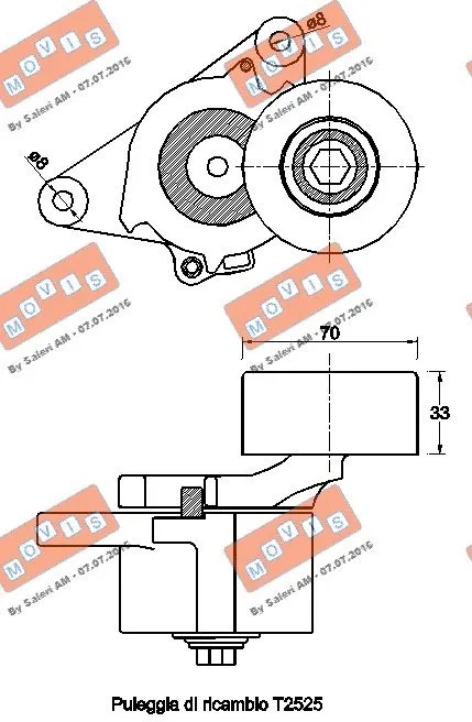 Belt Tensioner, V-ribbed belt