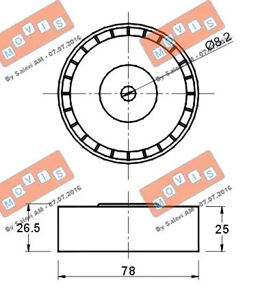 Deflection/Guide Pulley, V-ribbed belt