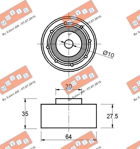 Deflection/Guide Pulley, timing belt