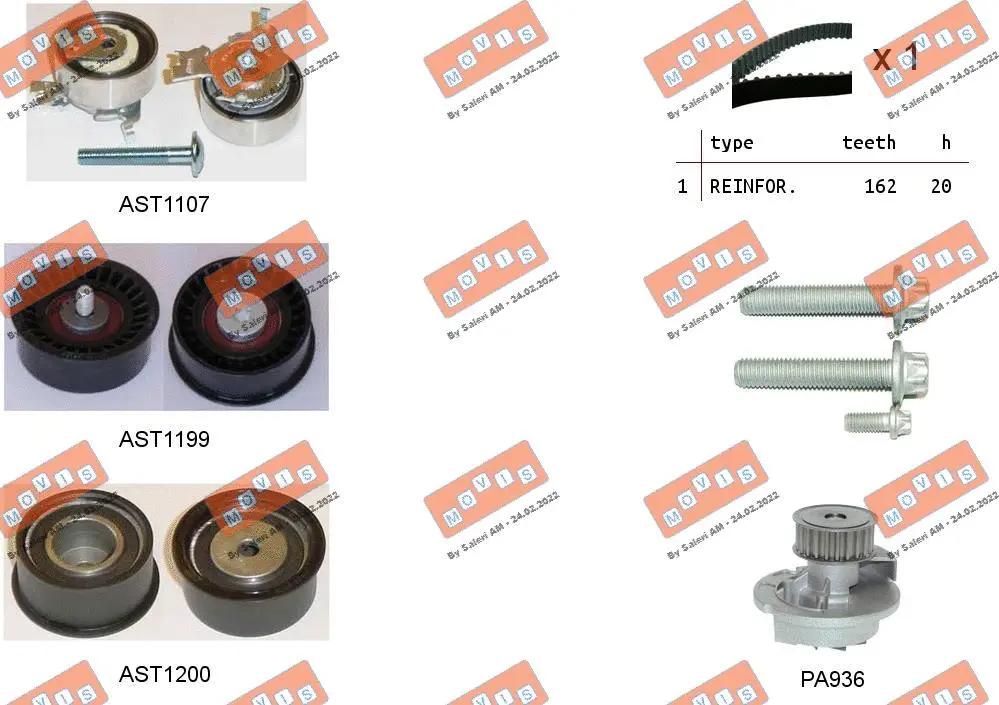 Water Pump & Timing Belt Kit (ASTK0848PA)