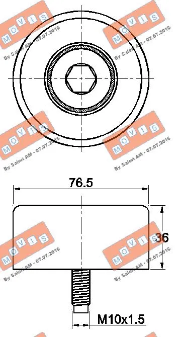 Deflection/Guide Pulley, V-ribbed belt