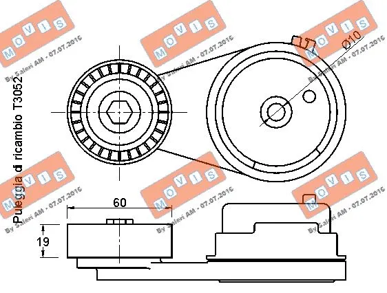 Belt Tensioner, V-ribbed belt