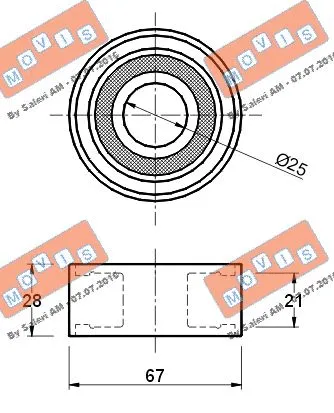 Deflection/Guide Pulley, timing belt