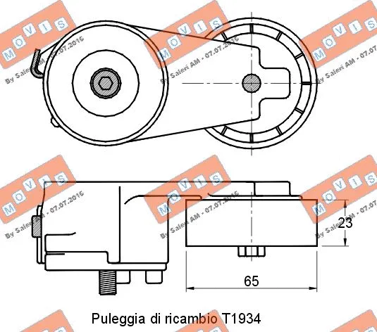 Belt Tensioner, V-ribbed belt