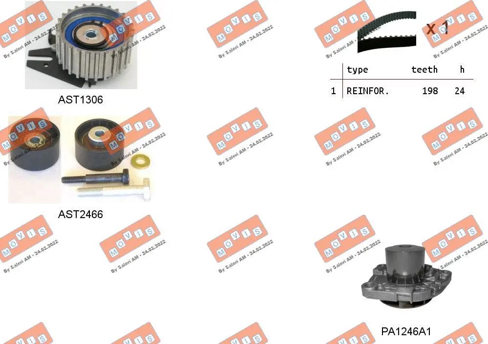 Water Pump & Timing Belt Kit (ASTK0927PA)